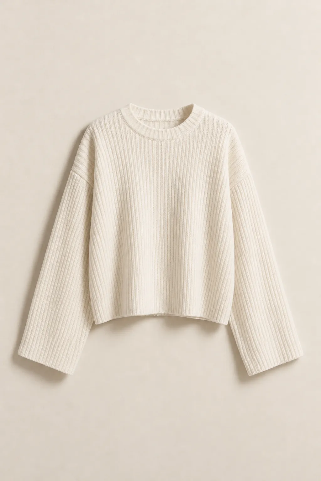 Maglia a costine, latte