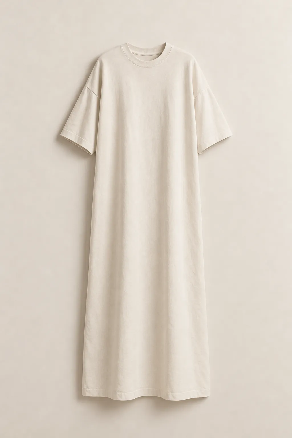 Vestito T-shirt lungo, latte