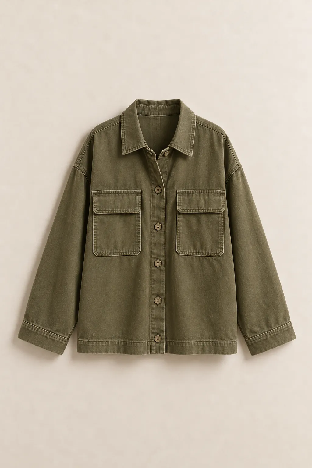 Giacca Over in twill, oliva