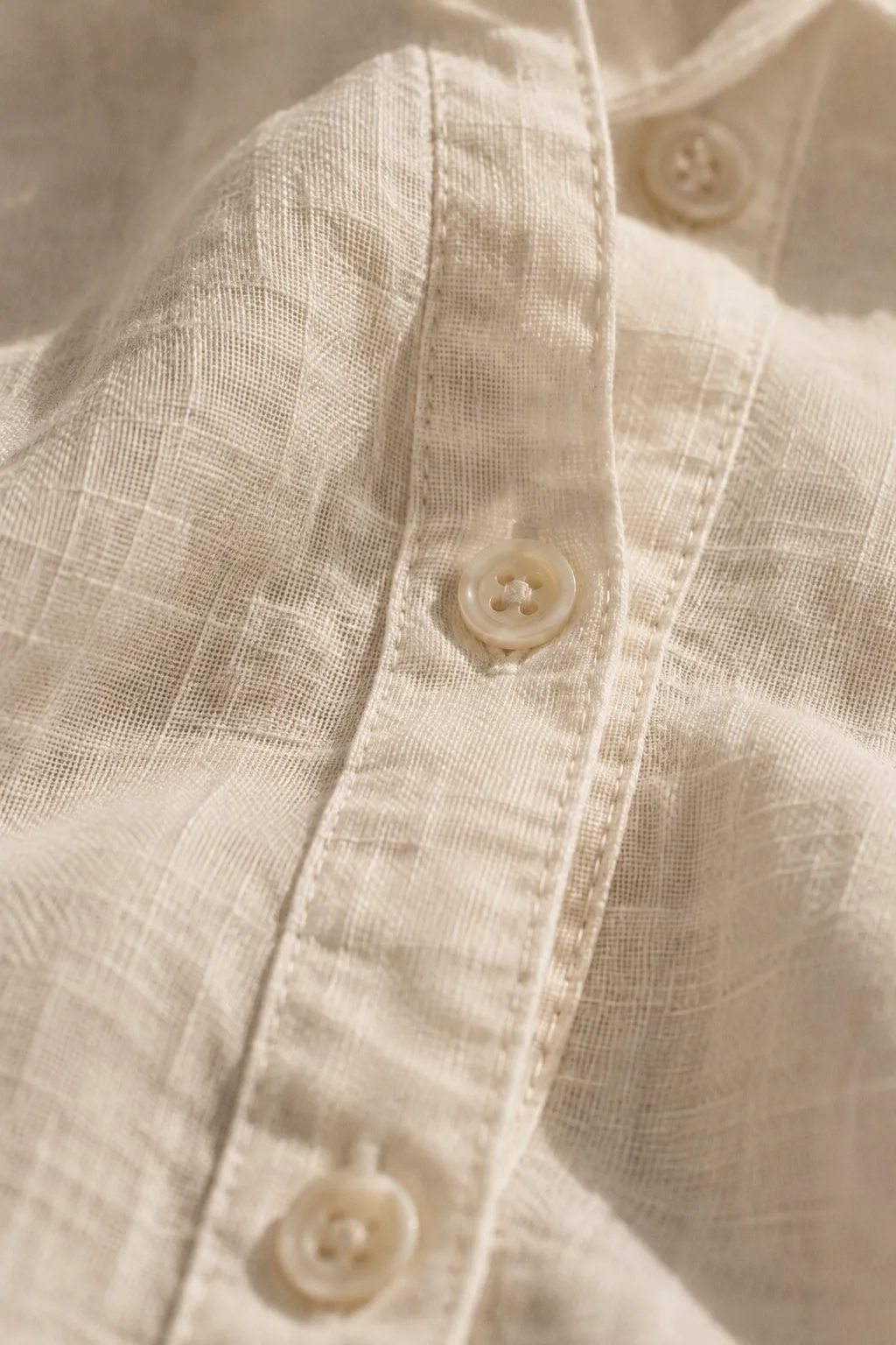 Camicia Ampia in lino, dettaglio