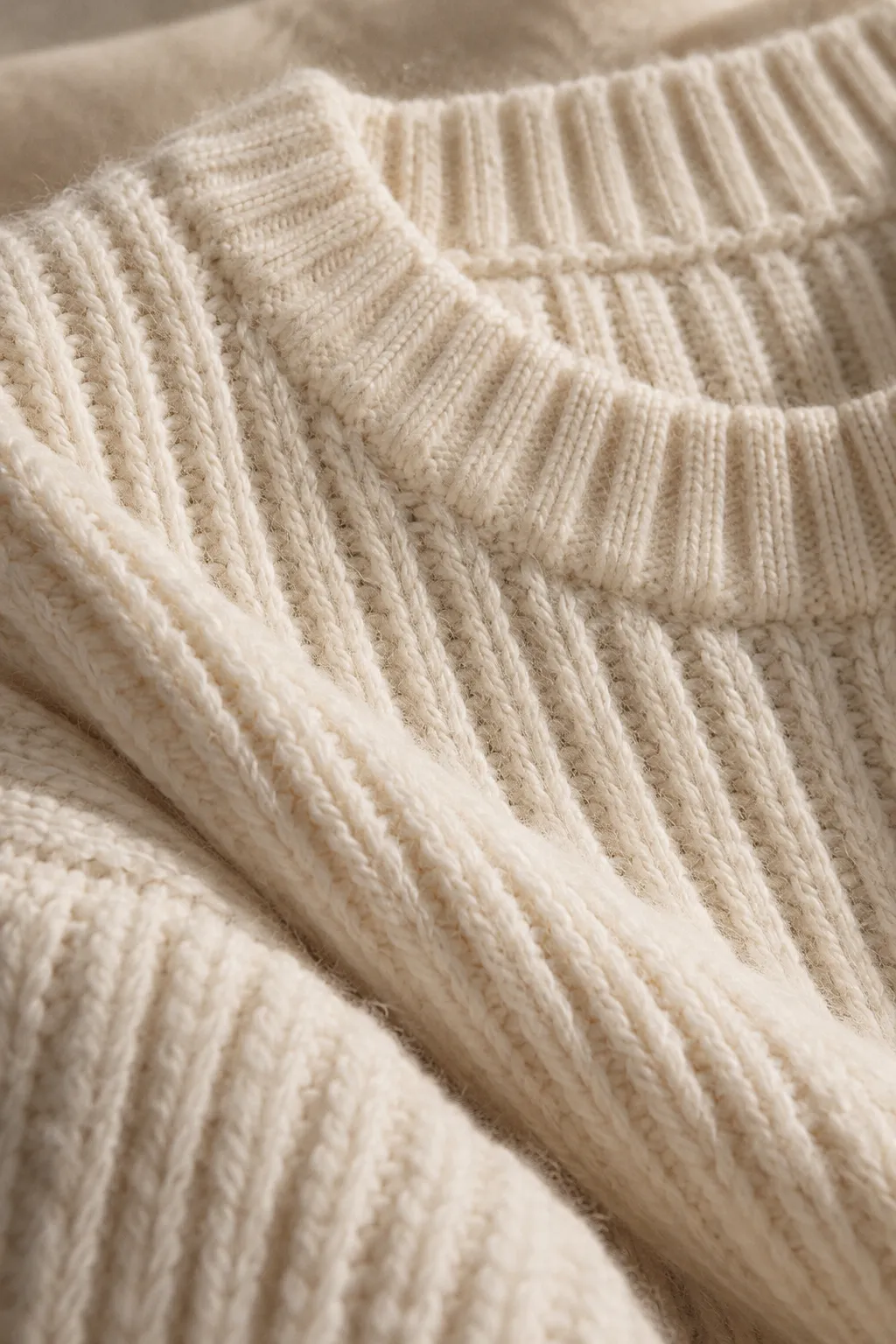 Maglia a costine, dettaglio