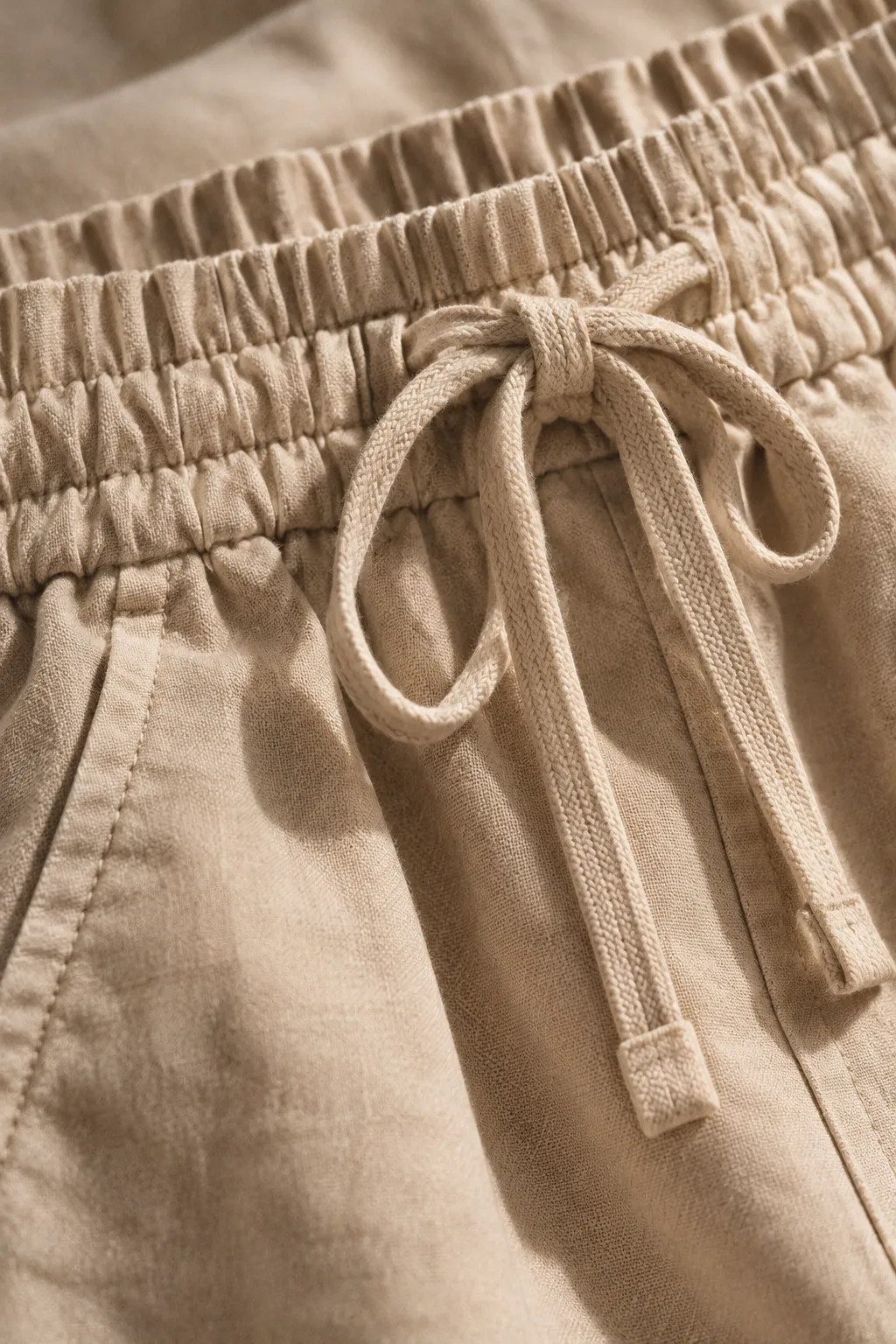 Wide trousers, detail